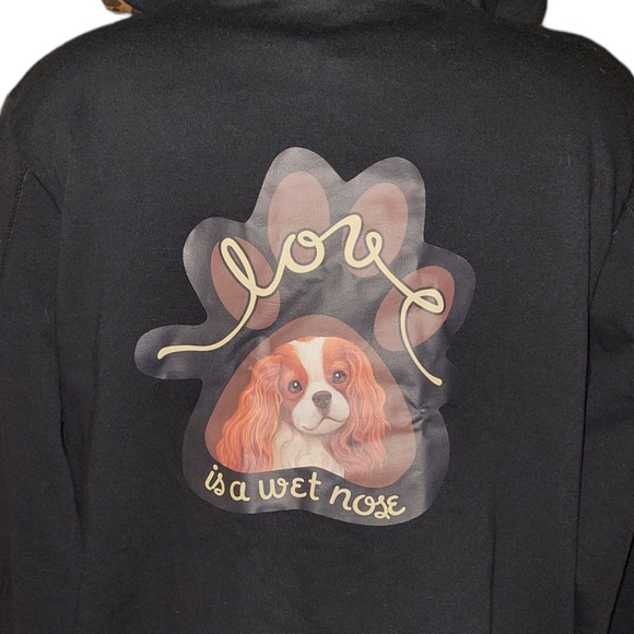 NWT Bradford Exchange King Charles Cavalier Dog Love is Furr-Ever Jacket sz L - Picture 5 of 5